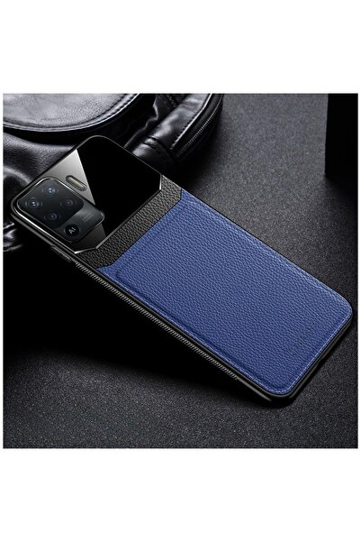 Zebana حافظة جلدية متوافقة مع هاتف اوبو A94 باللون الأزرق الداكن