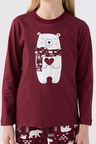 Arnetta Mother Daughter Double Set - Bordo