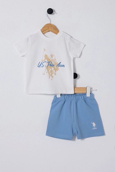 U.S. Polo Assn. U.S Polo Assn Baby Boy 2-Piece Set - White