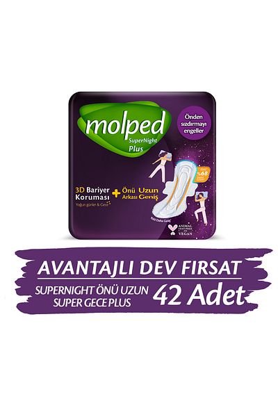 Molped Supernight Front Long Super Night Plus Advantageous Giant Opportunity 42 Pieces