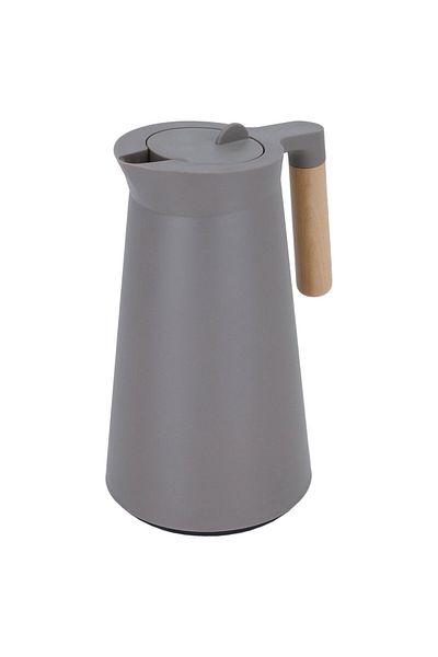 Alsaif Gallery Linda Cappuccino Thermos Wooden Handle 1 Liter