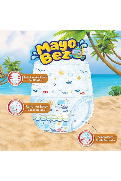 Molfix Swimsuit Baby Diapers Size 5-6 30 Pieces 14 Kg