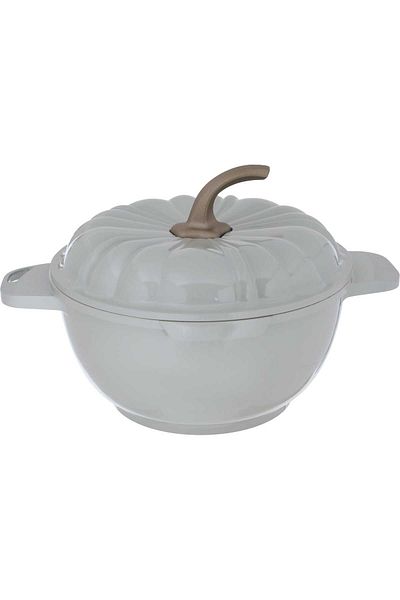 Alsaif Gallery Light Gray Korean Cookware Set With Granite Handle, 9 Pieces