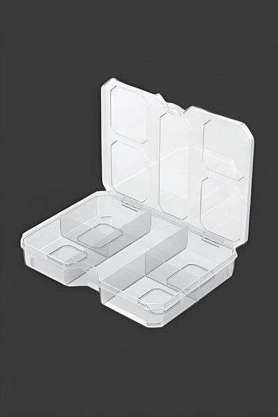 kistenberg SQR 20 5-Compartment Portable and Durable Tool Organiser Clear