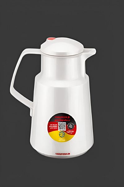 ROTPUNKT 290 High Quality Ergonomic Handle Metallic Effect Vacuum Jug White 1 Liter