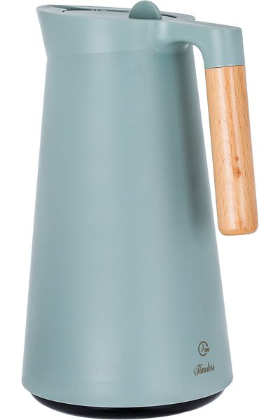 Alsaif Gallery Linda Thermos Dark Green Matcha Wooden Handle 1 Liter