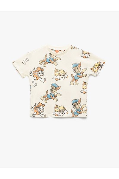 Koton Paw Patrol Printed Licensed Short Sleeve Crew Neck Cotton T-Shirt
