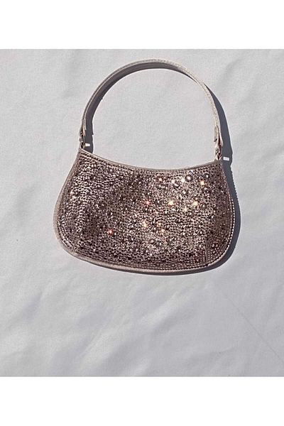 Şarra Gossi Skin Evening Dress Bag Rose Gold Evening Bag