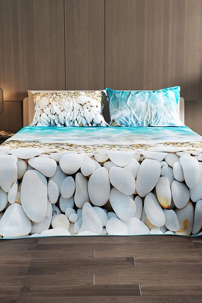 MonoHome 100% Cotton Double Pique Set Bedspread Special Woven Seaside