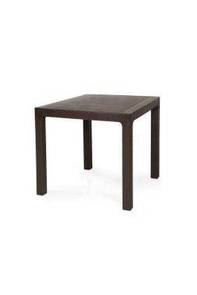 Homelux Arizona terrace table, 80 x 75 cm, brown, rattan look
