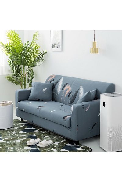 Generic 2-seater Stretch Sofa Slipcover, Printed Feather Soft Slipcover