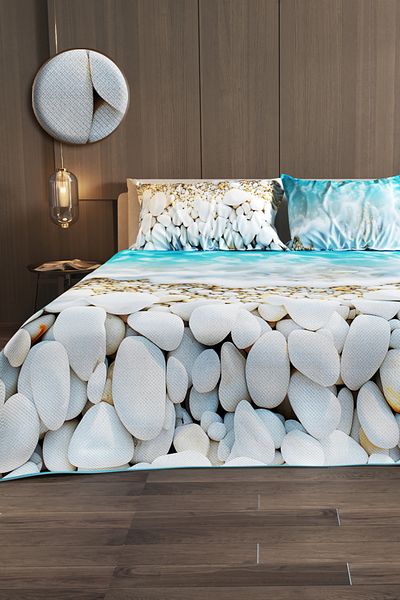 MonoHome 100% Cotton Double Pique Set Bedspread Special Woven Seaside