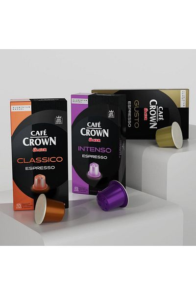 Cafe Crown Mega Pack of 120 Capsules Coffee Nespresso Compatible - Buy 120 Pay 80!