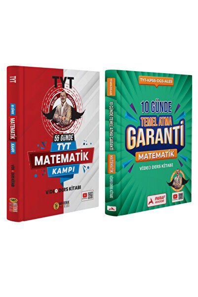 Bıyıklı Matematik 2li Garanti TYT Seti - 10 Günde Matematik Temel Atma Garanti-55 Günde Tyt Matematik Video Ders Notu