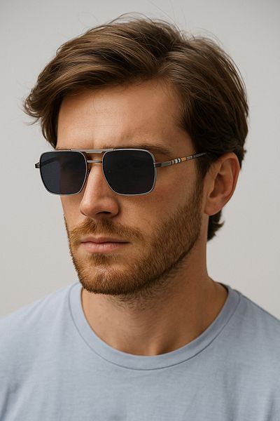 Escales Men's Uv-400 Protection Stylish Rimless Sunglasses