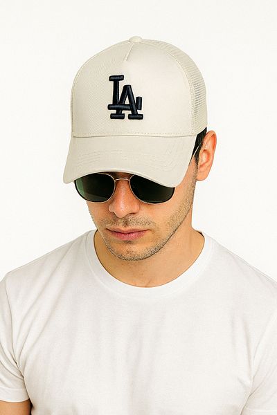 ZERAMİNE Sports Hat Unisex La Model Beige Hat