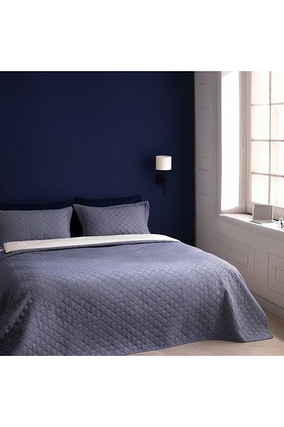 Madame Coco Relinda Doppelbett-Tagesdecke - Indigo