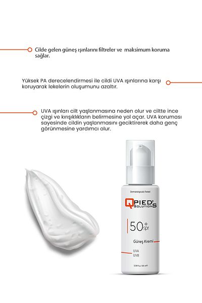 Qpieds Solutions 50 Spf Anti-Blemish High Protective Face Sunscreen 100 ml
