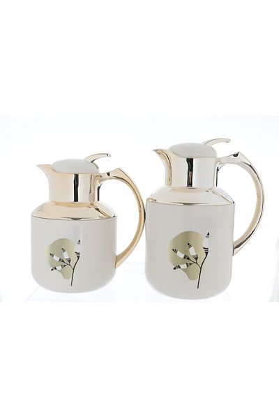 Alsaif Gallery Florya Pro Beige Gold Thermos Set Of 2 Pieces