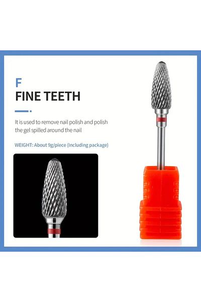 Choice Flame F Tungsten Carbid Nail Drill Bits Electric Manicure Drill Accessory Milling Cutters For Nail G