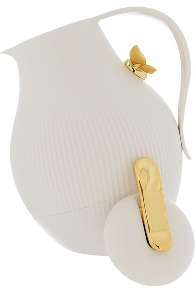 Alsaif Gallery Dora Beige Butterfly Gold Thermos 1 Liter