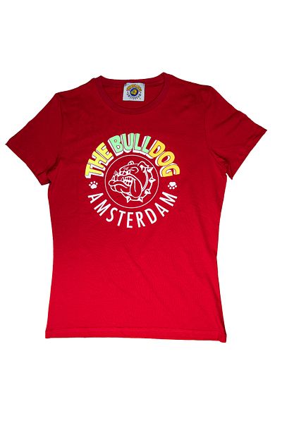 SAFECARE The Bulldog Amsterdam Original Rainbow Logo Red T-shirt Size M