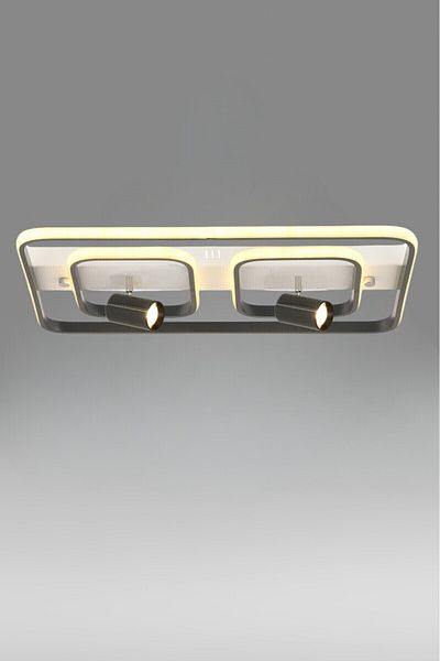 ESSLİGHT Kosta 60 cm Plafonier Chandelier with 3 Color Light Modes (White Yellow Daylight) Kitchen Bedroom Living Room