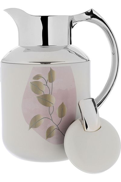 Alsaif Gallery Florya Pro Beige Thermos Set, Floral Pattern, Gold, 2 Pieces
