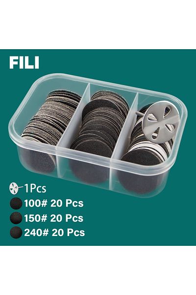 FILI B100-b150-b240-dd 25 Mm Pedicure Disc With Replaceable Sanding Paper Set For Calluses Removal Electr