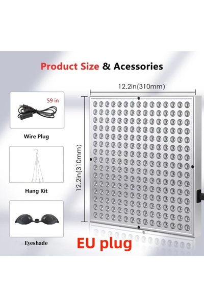 Choice مصباح لوحة العلاج بالضوء الأحمر LED بمقبس الاتحاد الأوروبي للعناية بال...