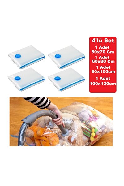Tarix Vakumlu Hurç,vakum Poşeti,hurç,vakumlu Organizer,elbise Için Hurç,valiz Organizeri, 4lü Set
