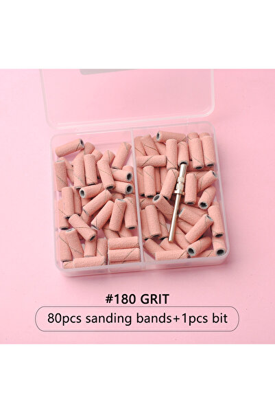 Asentale 180 جريتس وردي 80 قطعة/صندوق وردي 3.1 مم مجموعة أشرطة صنفرة صغيرة لأ...