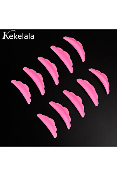 Choice 10 قطع وردية ساخنة في حقيبة 10 قطع مجموعة رفع الرموش القابلة لإعادة الاستخدام وسادة تصفيح السيليكون قضبان تجعيد الرموش ثلاثية الأبعاد