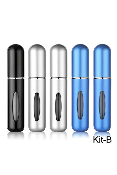 Choice مجموعة بلاستيكية 5 مل - 5 قطع 5 مل بخاخ عطر صغير قابل لإعادة التعبئة ز...