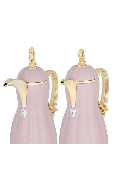 Alsaif Gallery Arwa Al Saif Gallery Thermos Set, 2 Pieces - Light Brown