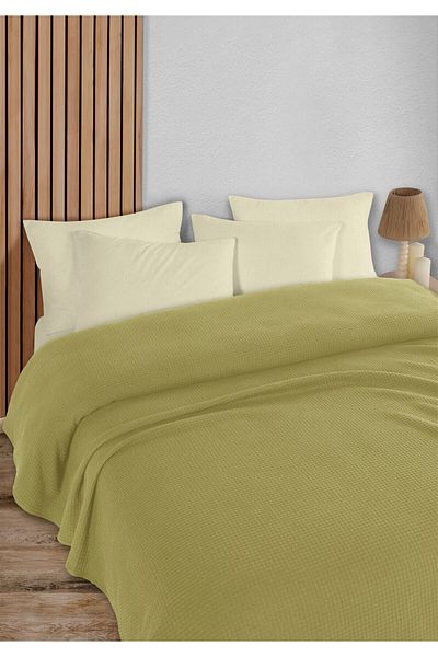 HomeBerry Adaline Antique Moss Double Pique Set 200 X 230 cm