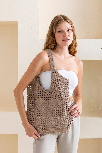 ICELAKE Minos Women's Sparkly Mesh Knitted Knitwear Hand and Shoulder Bag