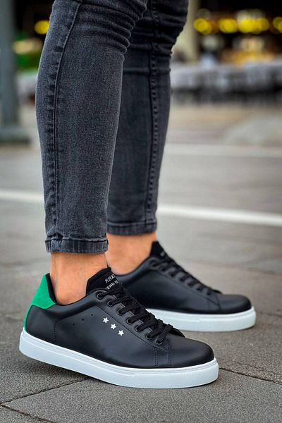 Kuback KB-X7 Kuback, negru, verde, înaltă, albă, cu șireturi, pantofi casual pentru bărbați