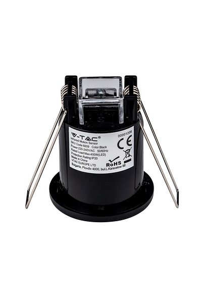V-TAC Recessed Pir Sensor, Black