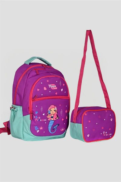 Catwins Set de 2 rucsacuri pentru școală Mermaid Feeding