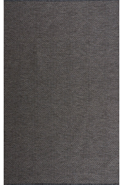 Gabardin Gb 1 Antrasit Modern Kabartma Desenli Dekoratif Makine Halısı