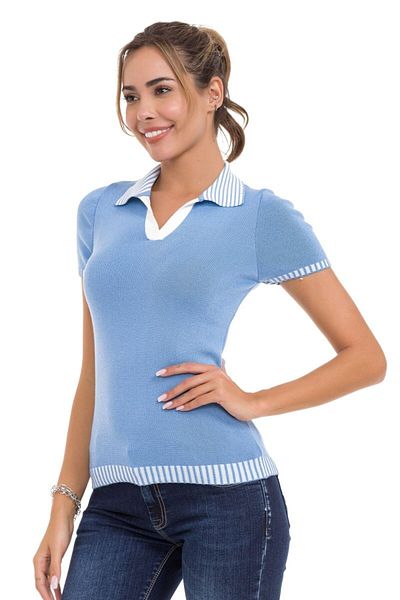 Cipo & Baxx Wt354 Polo Neck Knitwear Γυναικείο T-Shirt