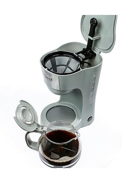 Techno Best 600w Coffee Maker, 1.25 Liter Capacity, Grey - Bcm-002