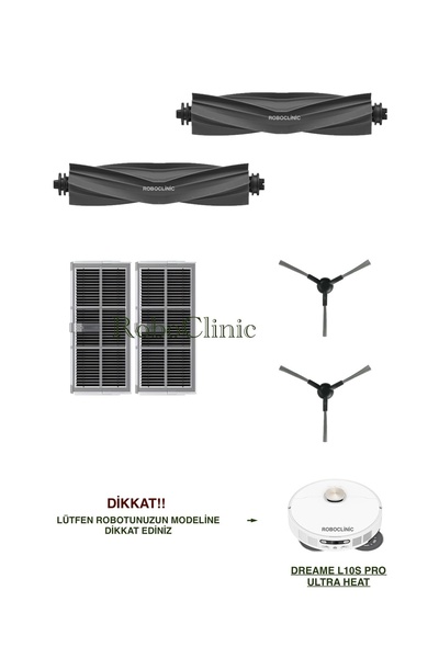 Roboclinic مكنسة كهربائية روبوتية Dreame L10s Pro Ultra Heat متوافقة مع فرشاة...