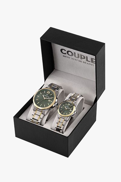 Daniel Klein Dke.1.10349.2 Daniel Klein 30 Mt Water Resistant Men's & Women's Steel Band Couple Special Wristwatch