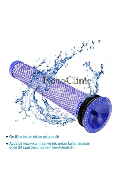 Roboclinic Σετ φίλτρων Hepa συμβατό με ασύρματη ηλεκτρική σκούπα Dyson V7 / V8 - 2 τεμάχια