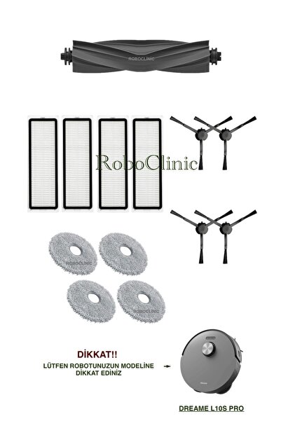 Roboclinic Perie de schimb compatibilă cu aspiratorul robot Dreame L10s Pro, ...