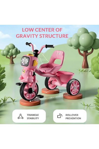 rexa Deluxe Baby Tricycle with Rear Seat – Fun Ride for Toddlers