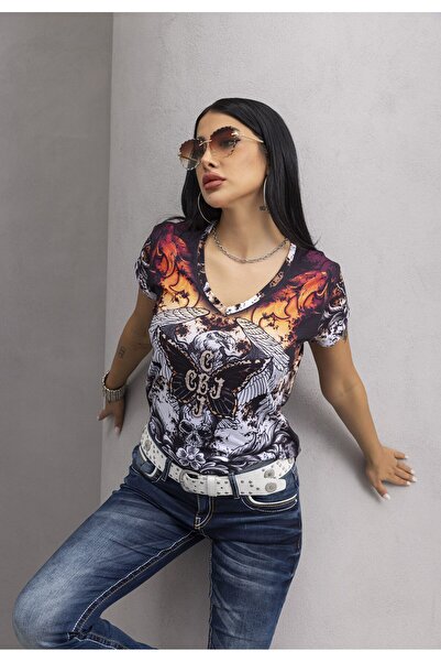 Cipo & Baxx WT383 – Women’s Graphic Attitude Street T-Shirt