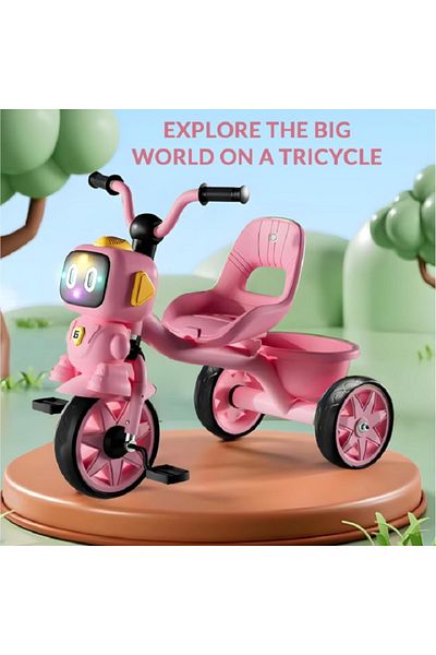 rexa Deluxe Baby Tricycle with Rear Seat – Fun Ride for Toddlers